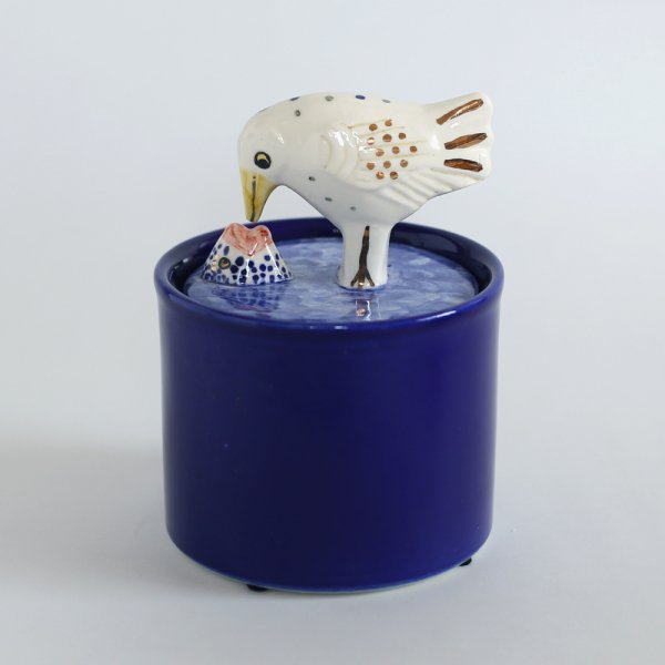 リサラーソン(Lisa Larson) Jar with Lid-bird&fish-の置物の通販 