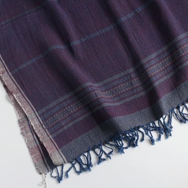スノアンドモリソン カディ バスタオル （オーガニックコットン）Organic Khadi (Indigo WIne)の通販
