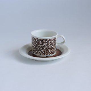 Arabia Faenza(ファエンツァ) コーヒーカップ＆ソーサー　ブラウン