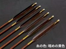 カーボン矢 6本組 ハヤブサ8025 黒手羽 (1)