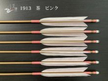 【矢龍】ジュラ矢 6本組 1913 茶 ターキー ピンク
