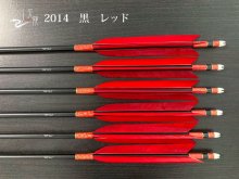 【矢龍】ジュラ矢 6本組 2014 黒 ターキー レッド