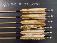 【矢龍】ジュラ矢 6本組 2015 茶 ターキー ブラックブラウン