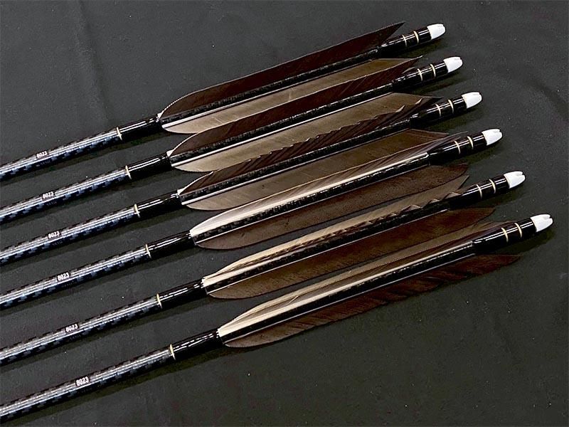 弓道の日セール】カーボン矢 ミズノWENEW 8023 黒手羽 6本組 (3