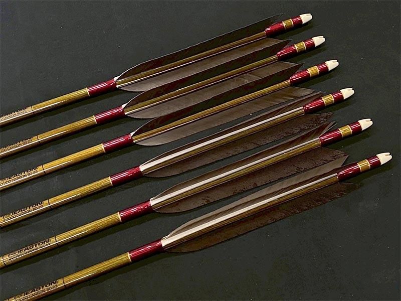 弓道の日セール】カーボン矢 イーストン7620 黒手羽 6本組 (2) - 大阪