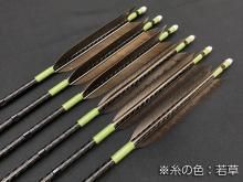 カーボン矢 6本組 ミズノWENEW 8023 黒手羽 (4)