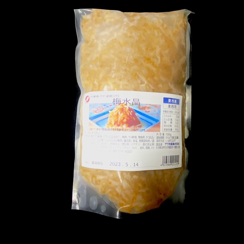 ケース販売】梅水晶 700ｇ×3パック 珍味 鮫軟骨梅肉和え さめ サメ