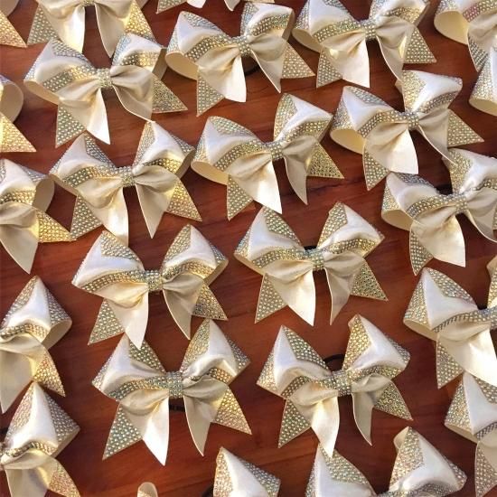 T-372】チアヘアリボン チアヘアゴム キッズヘアリボン ハンドメイド