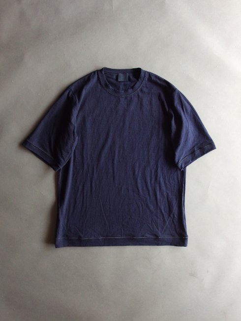 山内 塩縮加工リネン Tシャツ ブラック サイズ5 - Tシャツ/カットソー