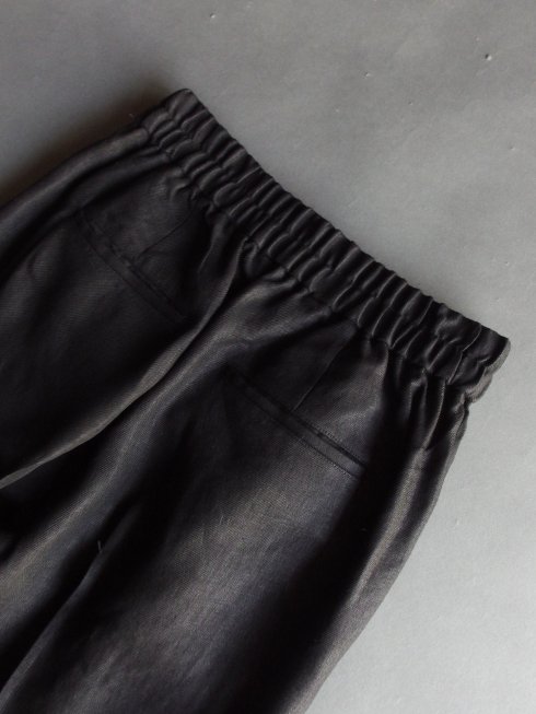 semoh(セモー) / Linen Pin Tuck Easy Trousers / ブラック - セレクト 