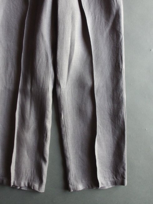 semoh(セモー) / Linen Pin Tuck Easy Trousers / グレー - セレクト