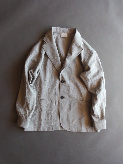 山内(ヤマウチ) / 塩縮加工コットンリネン・テーラードシャツジャケット / スミ - セレクトショップRAZEの公式通販サイト