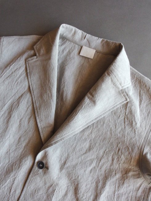 山内(ヤマウチ) / 塩縮加工コットンリネン・テーラードシャツジャケット / スミ - セレクトショップRAZEの公式通販サイト