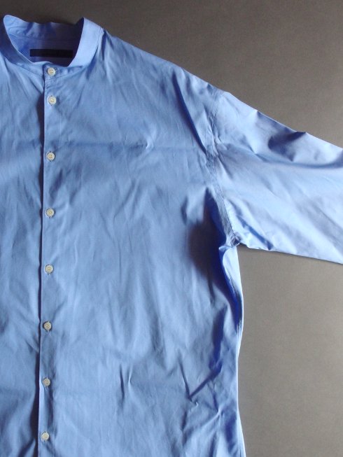 semoh(セモー) / Cotton Band Collar Shirt / ブルー - セレクトショップRAZEの公式通販サイト