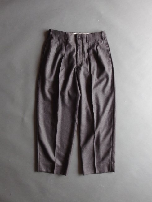 Gorsch the merry coachman(ゴーシュザメリーコーチマン) / Serge Wool 2 In-Tuck Wide  Trousers / ディープトープ - セレクトショップRAZEの公式通販サイト