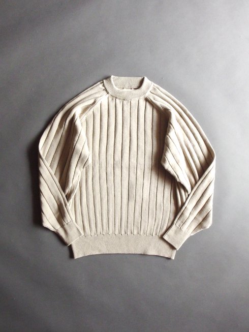 YOKO SAKAMOTO(ヨーコ・サカモト) / CREW NECK KNIT / ベージュ - セレクトショップRAZEの公式通販サイト