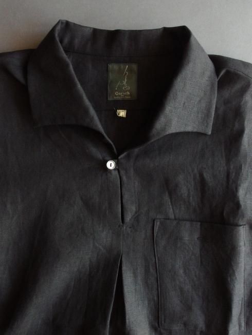 Gorsch ゴーシュ リネンシャツ カプリシャツ スキッパーシャツ 48 Gorsch ゴーシュ リネンシャツ カプリシャツ スキッパーシャツ