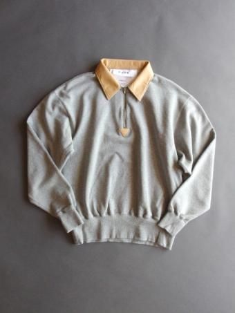 トップス KYOU BROTHERS Leather Heavy Sweat KYOU “BROTHERS” LEATHER × ORIGINAL SUPIMA AGING COTTON SWEAT