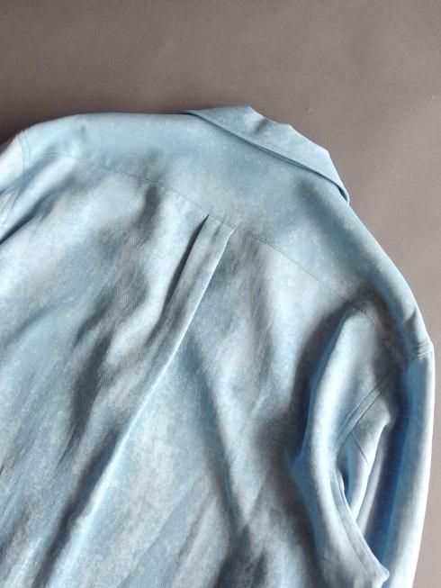 山内(ヤマウチ) / 強撚コットンローブ・テーラードカラーシャツ / アイ