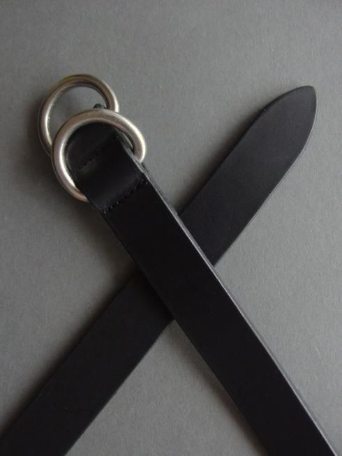 YOKO SAKAMOTO ヨーコサカモト Ring Belt ワイド ブラック YOKO SAKAMOTO RING BELT WIDE - BLACK×SILVER - PURAS