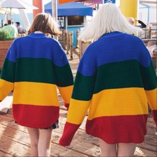 BILLABONG マルチカラーストライプセーター BILLABONG マルチカラーストライプセーター BILLABONG マルチカラー