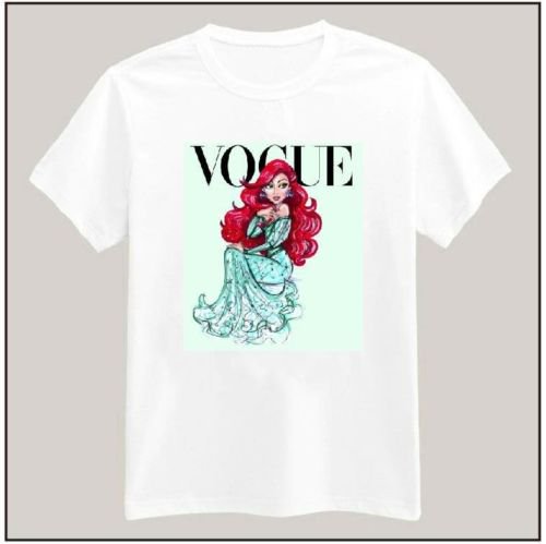 【大特価】10デザイン ホワイト VOGUE ディズニープリンセス 半袖 Tシャツ 通販