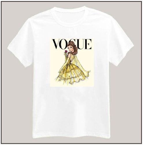 【大特価】10デザイン ホワイト VOGUE ディズニープリンセス 半袖 Tシャツ 通販