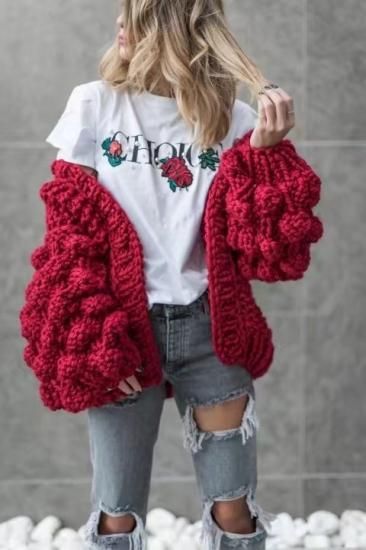✦美品✦ Sov. オリーブ カーキ ざっくり編み ニット ジャケット ✦美品✦ Sov. オリーブ カーキ ざっくり編み ニット ジャケット