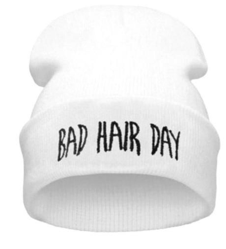大特価】4色展開 グレー ブラック ホワイト レッド BAD HAIR DAY