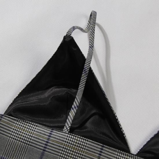 大特価】グレー グレンチェック柄 タータンチェック柄 ビスチェ