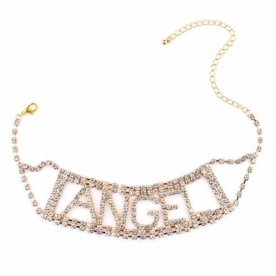 大特価】2色展開 ゴールド シルバー ANGEL ロゴデザイン ライン