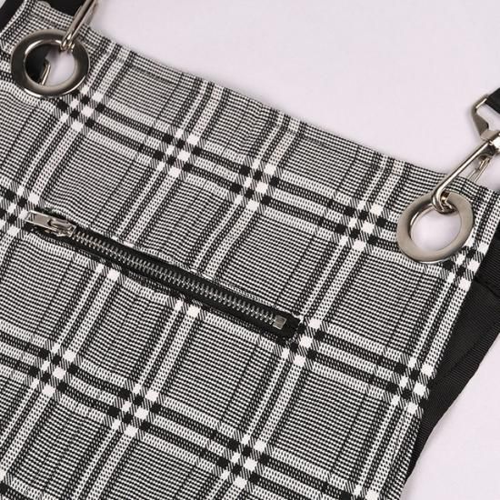 大特価】グレー プレイドチェック柄 グレンチェック柄 ベルト