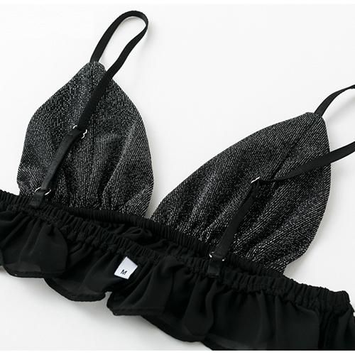 大特価】ブラック ラメ チュール チュチュ ラッフルフリル