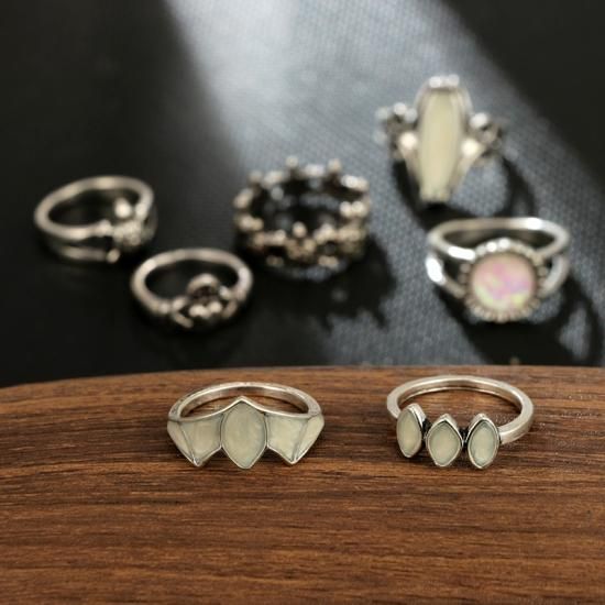 【vintage】シルバー製リング　指輪　12点　セット売り 大特価】シルバー アンティークシルバー 12本セット フェイク
