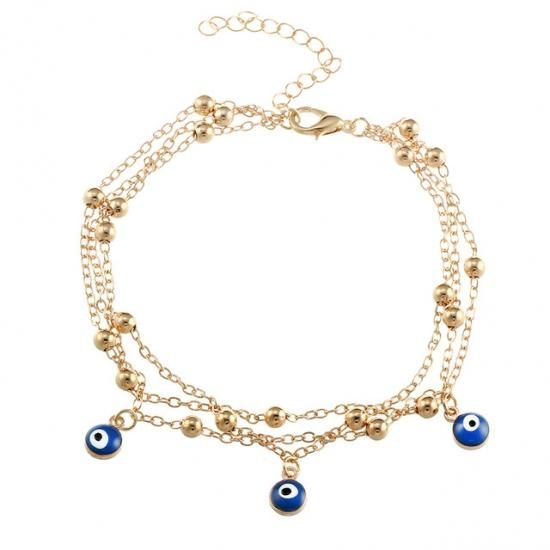 ゴールド ボールデザイン アンクレット SYMPATHY OF SOUL（シンパシーオブソウル） Logo Plate Anklet