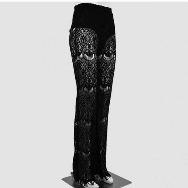 ⭐️Y'Sブラック ガウチョパンツ ウエスト紐⭐️ Y'S STITCH PANTS WITH WAIST STRING(S Black): Y's｜THE SHOP