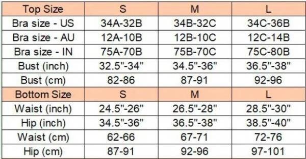 34c bust size in cm