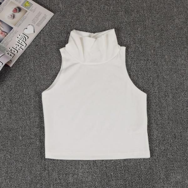 【新品未使用】シルシャーノースリーブ 大特価】4色展開 無地 シンプル タートルネック ハイネック