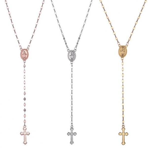 大特価】3色展開 ゴールド ピンクゴールド シルバー クロス