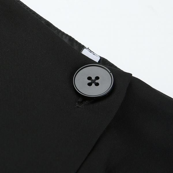 大特価】ブラック 無地 シンプル ダブルブレスト ダブルボタン