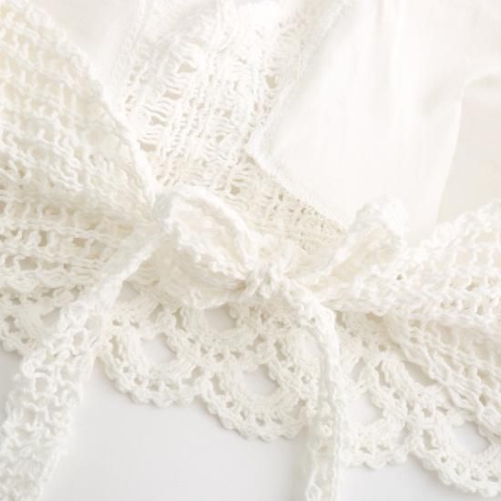 大特価】ホワイト クロシェ編み クロシェニットキャミソール かぎ編み