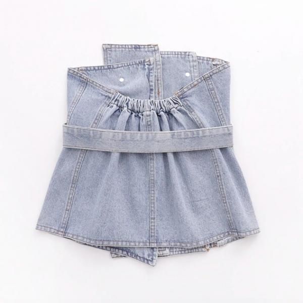 即購入禁止✖︎ライトブルー チューブトップ刺繍デザイン 即購入禁止✖︎ライトブルー チューブトップ刺繍デザイン