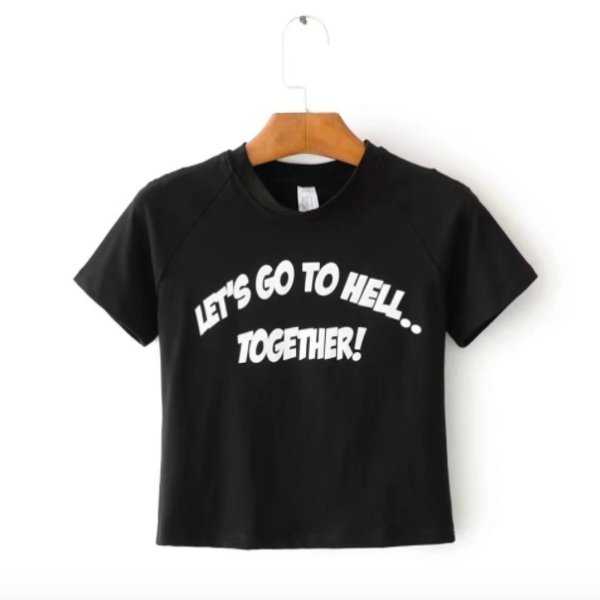 大特価】4色展開 イエロー ブラック レッド ホワイト Let's go to hell