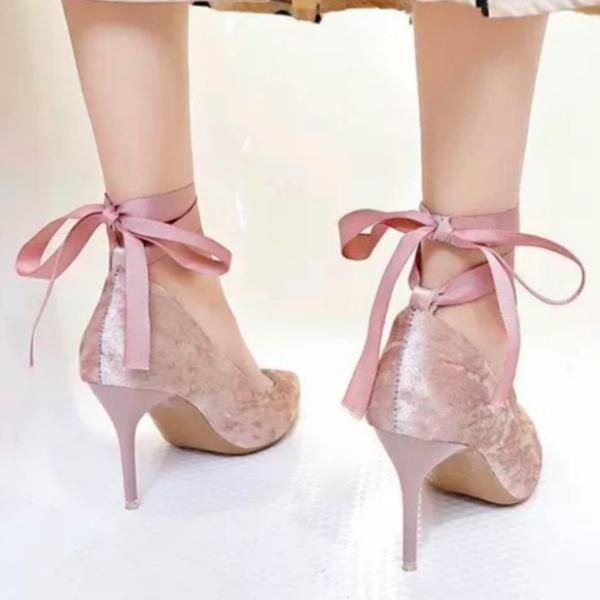 超美品‼︎ダイアナ⭐︎ベルベットリボン　クラシックパンプス ワインレッド ヒール8.5cm│クラシカルバックリボンパンプス ワインレッド – EQREA