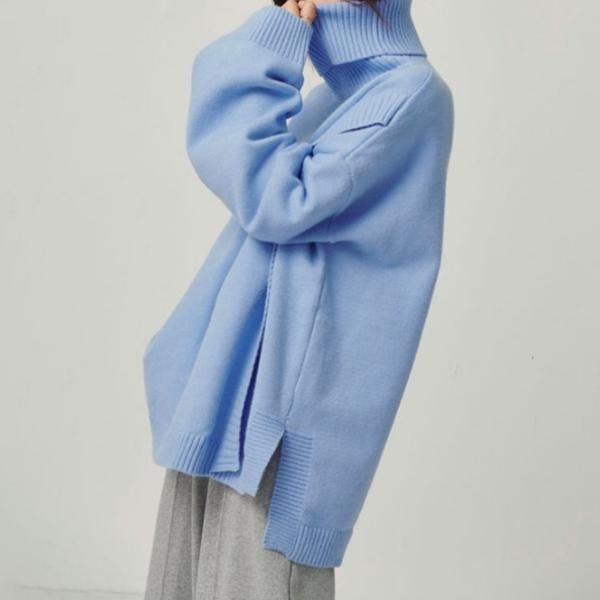 【定価3.3万】ススリ susuri *ハイネックリブニットプルオーバー*1シルクブレンド絹混グリーン系トップス(1-2503-244)【11D52】 susuri 【定価3.3万】ススリ *ハイネックリブニットプルオーバー