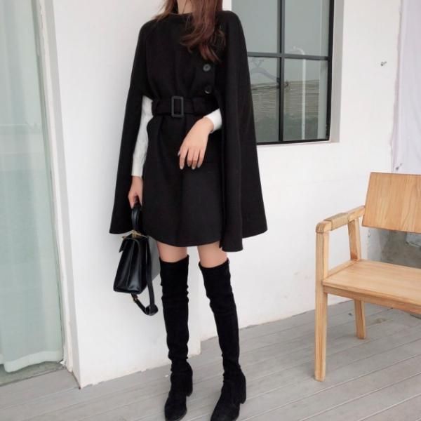 大特価】2色展開 サイドボタン ケープジャケット ポンチョコート 大特価】2色展開 サイドボタン ケープジャケット ポンチョコート