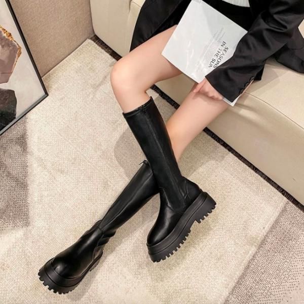 本日中にゃー様ヴァレンチノ☆ レザー プラットフォームブーツ 120MM