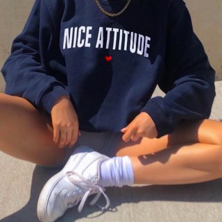 òۥͥӡ NICE ATTITUDE եȥ 롼ͥå å ȥ졼ʡ ץ륪С ȥåץ Ĺµ ݡ 