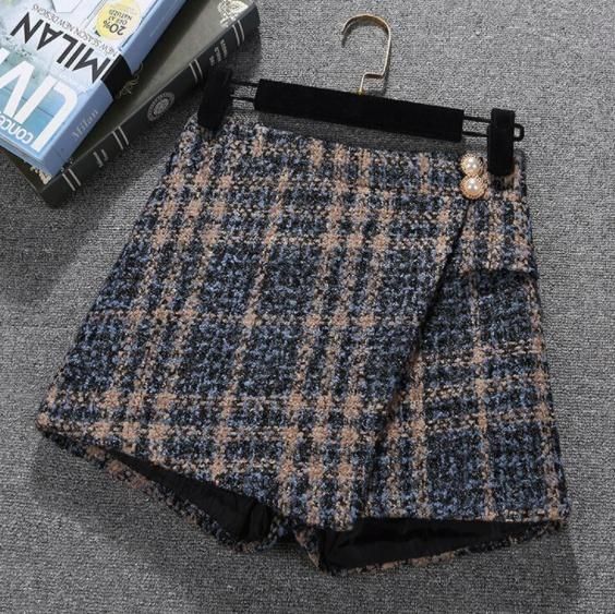 大特価】2色展開 チェック柄 ラップスカート 巻きスカート ミニ