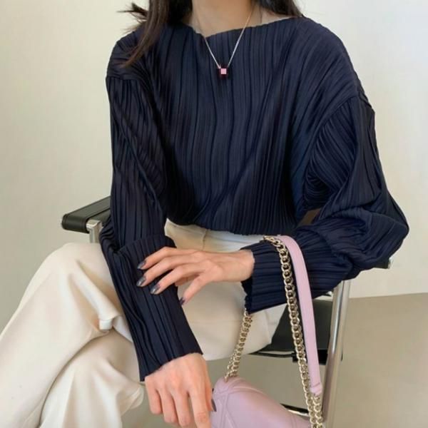 No.142 Prince アコーディオンプリーツキュロット☆NAVY☆新品 XGFSK02H2 アシンメトリー キュロット プリーツスカート
